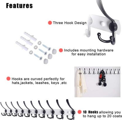 Dseap Coat Rack Wall Mount - Image 6