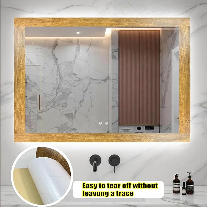 Teemall 10M Black Wood Grain Removable PVC Waterproof Border Wall Decor - Image 6