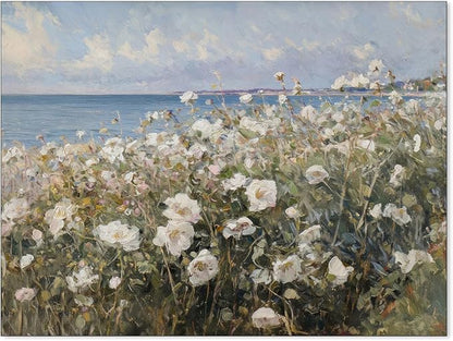 rumlud Nature Landscape Wall Art Coastal Wildflower Poster French Spring by rumlud