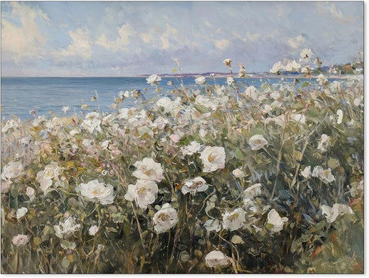 rumlud Nature Landscape Wall Art Coastal Wildflower Poster French Spring by rumlud