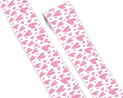 FLFK Pink Heart Wallpaper Border by FLFK