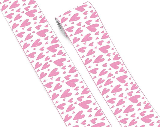 FLFK Pink Heart Wallpaper Border by FLFK