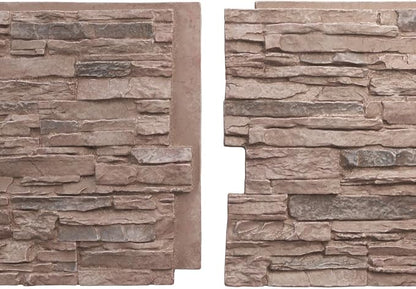 EverStone Canyon Ridge Faux Stone Panel, 45 3/4"W x 24 1/2"H x 1 1/4"D - Image 8