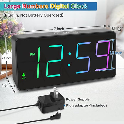 Peakeep Digital Alarm Clock for Bedroom Bedside, Extra Loud for Heavy Sleepers - Image 3