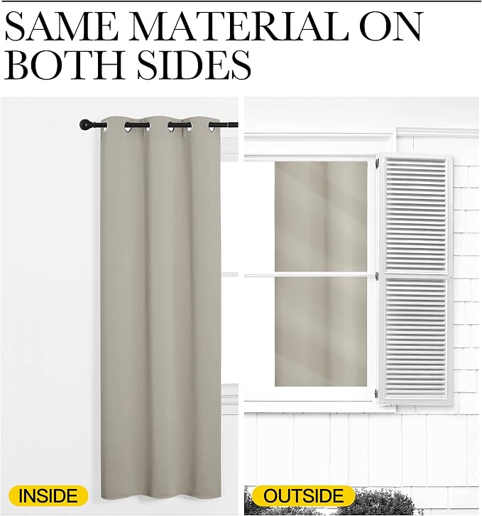 NICETOWN Natural Door Curtain for Doorway Privacy, Curtains 132 Inch Length - Image 6