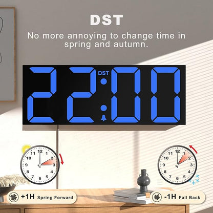 JALL 22'' Large Digital Wall Clock, Big LED Number Dispaly, Night Light - Image 4