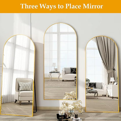 Dewfig Arched Full Length Mirror, Full Body Mirrors - Image 5