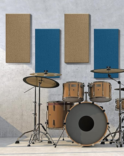 4Pack Fiberglass Acoustic Panels, Self Adhesive Sound Proof Foam Panels - Image 4