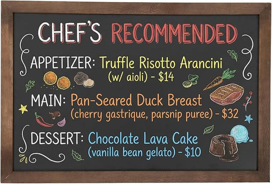 MyGift 35-Inch Wall-Mounted Chalkboard Sign, Vertical/Horizontal Hanging by MyGiftHome