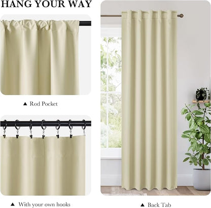 RYB HOME 100% Blackout Short Curtains - Image 3
