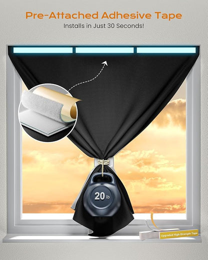 57"W x58"H Portable Blackout Curtains - Image 3
