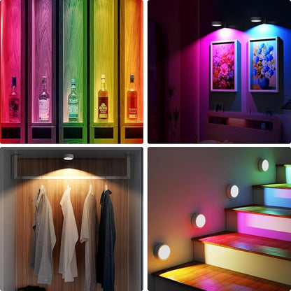 3 Pack Picture Lights for Wall, 13 RGB Color Rechargeable Battery Operated wall - Image 7