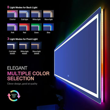 LOAAO 84"X40" LED Bathroom Mirror - Image 4