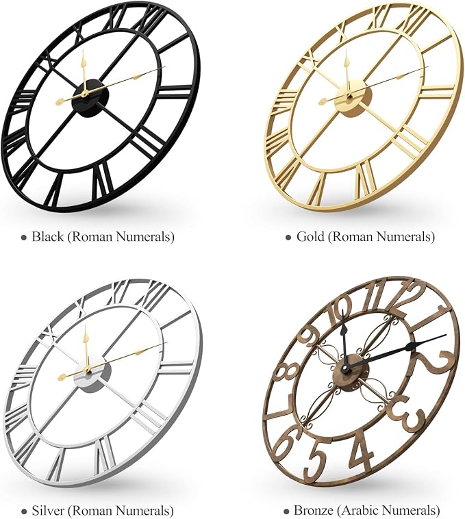 Cuspin Large Wall Clock for Living Room Decor, 30 Inch Wall Clock - Image 7