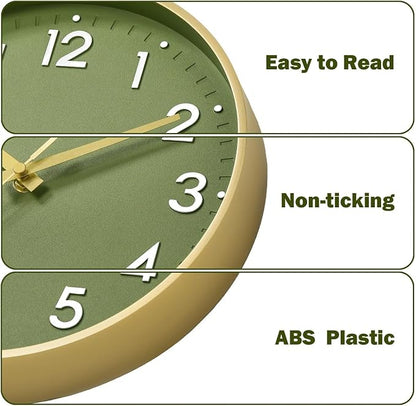 Mosewa Wall Clock 12 Inch, Battery Operated Non-Ticking Modern Analog Clock - Image 6