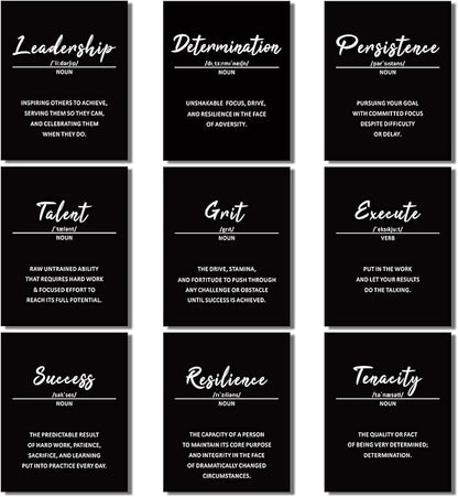 Outus 9 Pieces Inspirational Phrases Posters Wall Decor Motivational Sayings by Outus