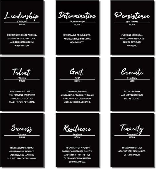 Outus 9 Pieces Inspirational Phrases Posters Wall Decor Motivational Sayings by Outus