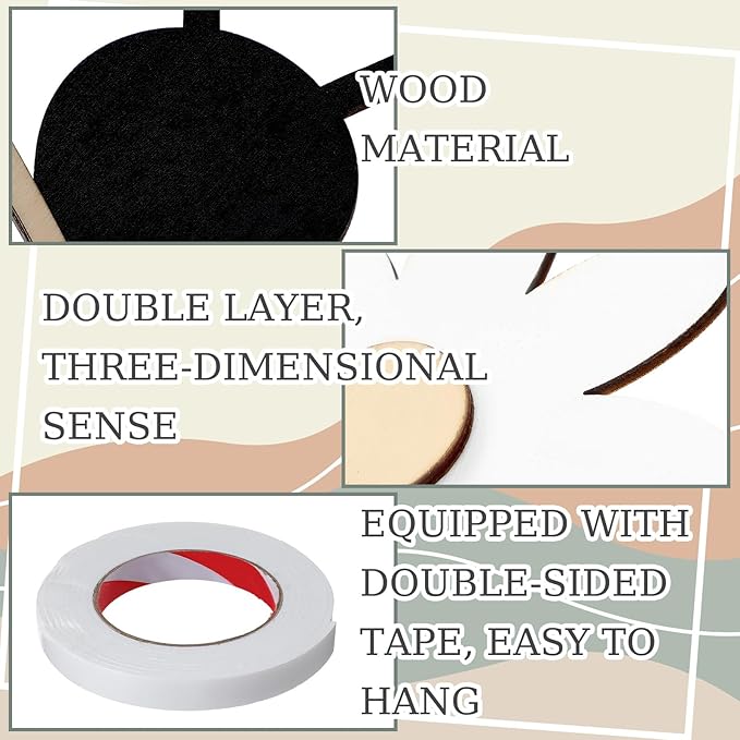 12 Pieces Wooden Bee Decor Farmhouse Honey Bee Daisy Wall Art Hanging Floral Wall Sign for Nursery Indoor Outdoor Garden Yard Kitchen