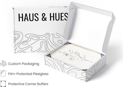 HAUS AND HUES Grey Floral Wall Art - Image 4