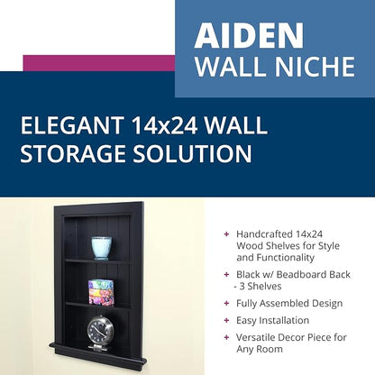 14x24 Aiden Recessed Wall Niche Medicine Cabinet Replacement, in The Wall - Image 2