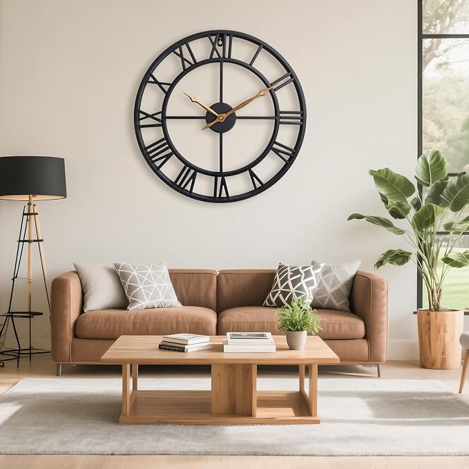 18.5 Inch Modern Decorative Metal Wall Clock - Image 4