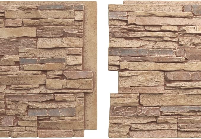 EverStone Canyon Ridge Faux Stone Panel, 45 3/4"W x 24 1/2"H x 1 1/4"D - Image 8