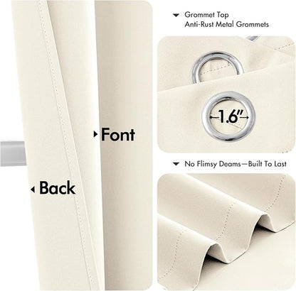 MIULEE Blackout Curtains for Bedroom Living Room 2 Panels, Thermal Insulated - Image 4