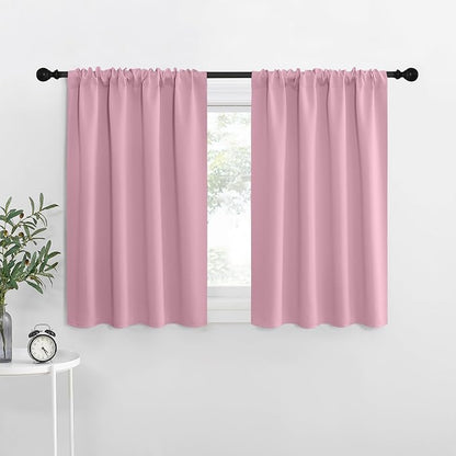 NICETOWN RV Blackout Curtains for Camper Windows, Rouge Pink, Short Blackout by NICETOWN