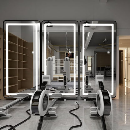 FENNIO Full Length Mirror with Lights, Free Standing Lighted Floor Mirror - Image 8