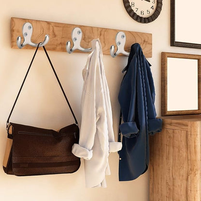 IBosins 28 Pack Heavy Duty Double Prong Coat Hooks Wall Mounted - Image 4