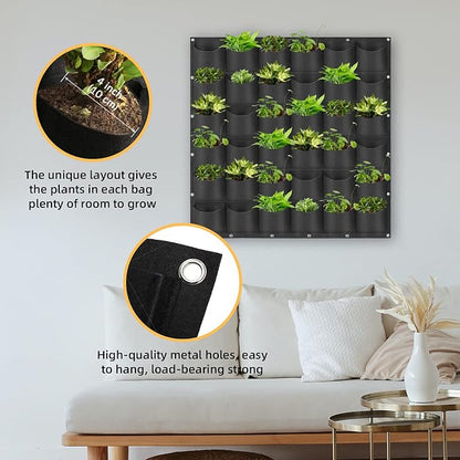 Hanging Planting Grow Bags, 36 Pockets Hanging Vertical Wall Planter Wall - Image 5