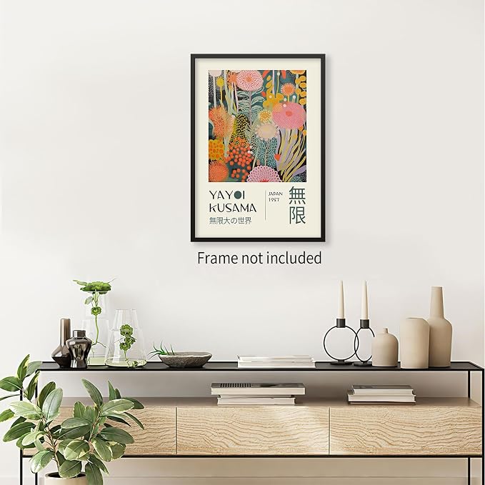 Abstract Yayoi Kusama Posters Japanese Wall Art Vintage Tokyo Aesthetic Prints - Image 4