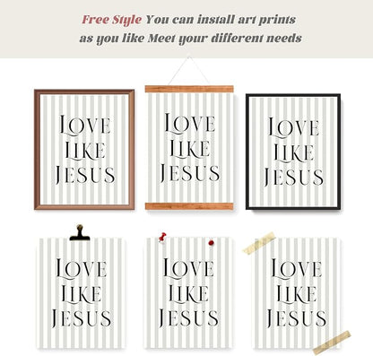 LARTSFRO Coquette Black Bow Jesus Wall Art Decor Posters, Inspirational Bible - Image 4