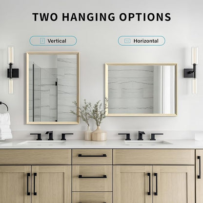 Oak Wood Effect Framed Wall Mirror, 30x40 Rectangle Mirror, Anti-desilvering - Image 9