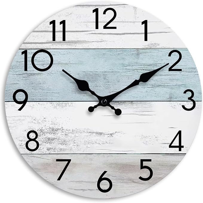 KECYET Wall Clock Silent Non-Ticking Wooden Clocks Battery Operated 16 Inch - Image 2