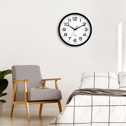 Roymnie Atomic Wall Clock 10 Inch, Modern Clock Battery Operated Classic Analog - Image 5
