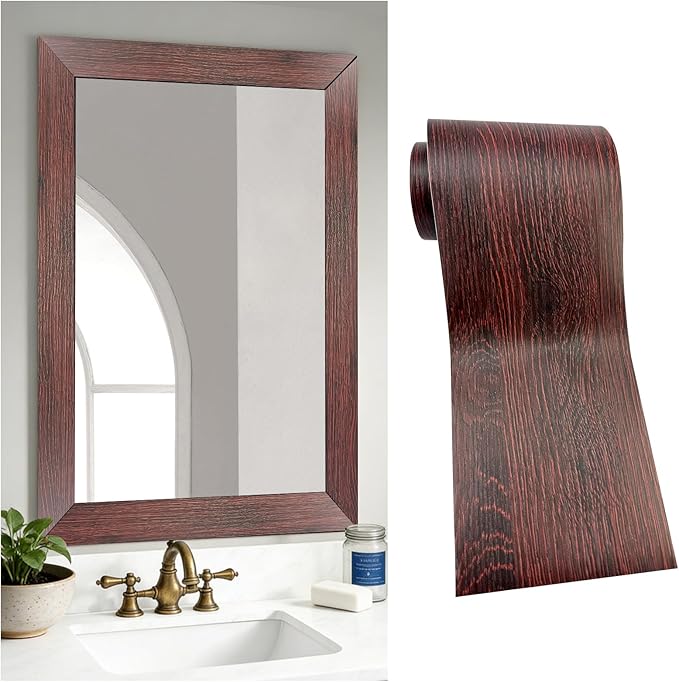 DESOMINOR 32FT Peel &Stick Wood Grain Wallpaper Border Removable Waterproof by DESOMINOR