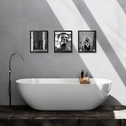 Black and White Wall Art Bathroom Funny Bathroom Pictures Wall Decor-90s - Image 8