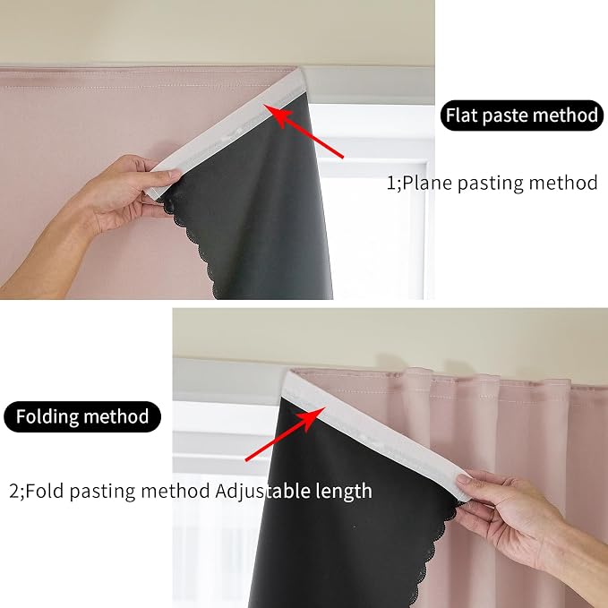 AJAZZ self Adhesive Portable 100% Blackout Curtains Simple and Easy to - Image 4