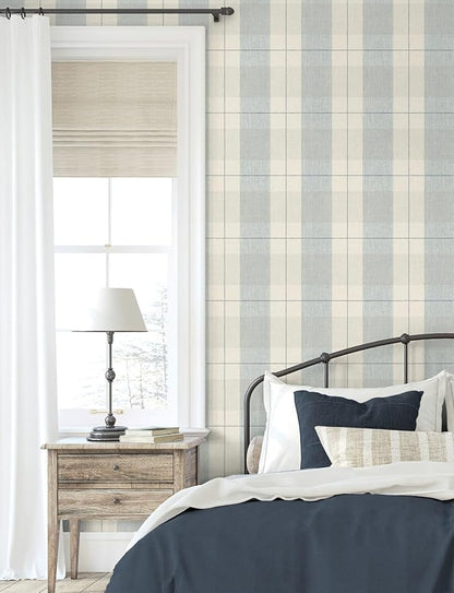NextWall Lenox Hill Plaid Peel and Stick Wallpaper - Image 2