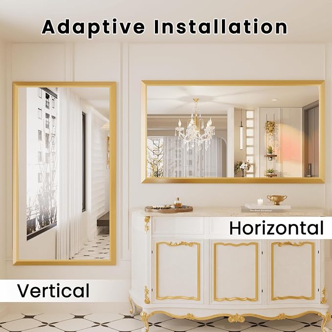 Amorho 50x36 Inch Bathroom Mirror, Wall-Mounted Mirrors Perfect - Image 4