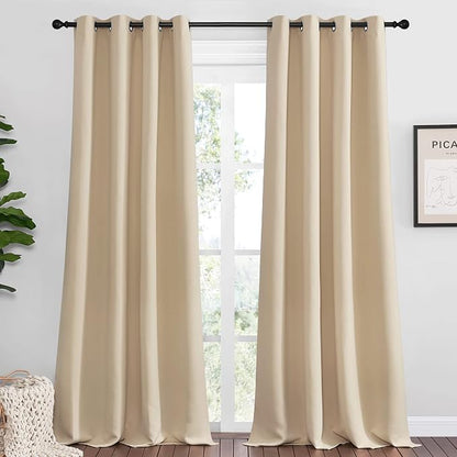 NICETOWN Bedroom Blackout Curtains Panels, 1 Pair, 55 inches by 92 Inch by NICETOWN