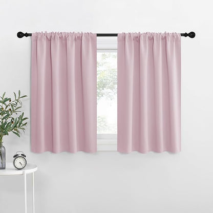 NICETOWN Blackout Curtains for RV Windows, Baby Pink, 2 Panels, Room Darkening by NICETOWN