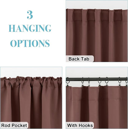 RYB HOME Blackout Curtains for Bedroom, Windows Shades Thermal Insulating - Image 2