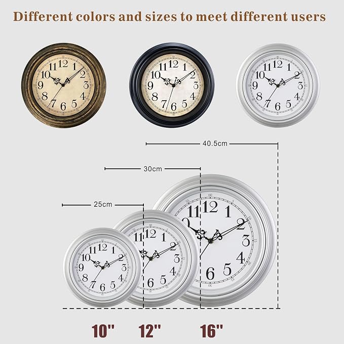 Plumeet Extra Large Retro Wall Clock - Image 7