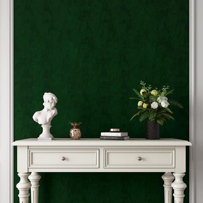 YENHOME Velvet Wallpaper Green Wallpaper - Image 2