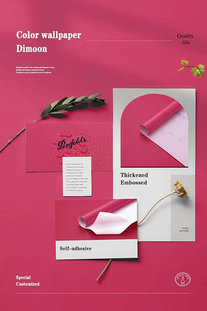Dimoon 393''x17.7'' Pink Peel and Stick Wallpaper Contact Paper Modern Self - Image 4
