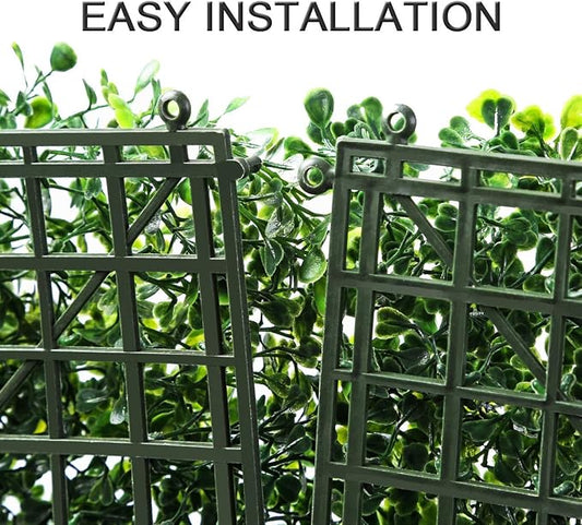 Sunnyglade 12 Pieces 10“x10“ Artificial Boxwood Panels Topiary Hedge Plant - Image 2