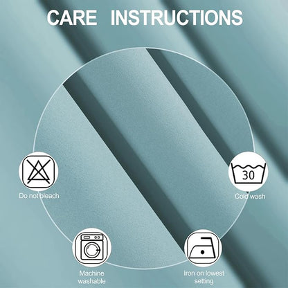 LEMOMO Stone Blue Thermal Blackout Curtains/38 x 63 Inch/Set of 2 Panels Room - Image 4