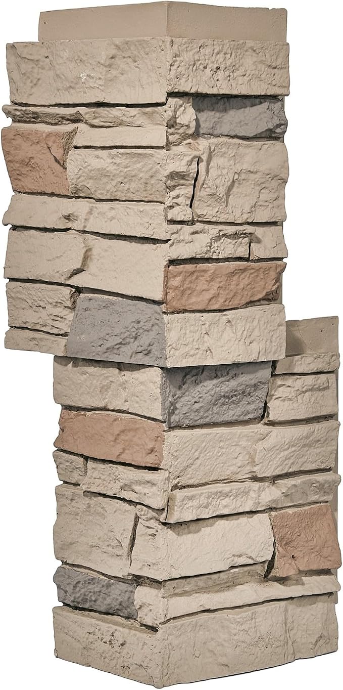Desert Yellow Faux Stone Outside Corner Panels 23.6" Combined Interlocking - Image 3